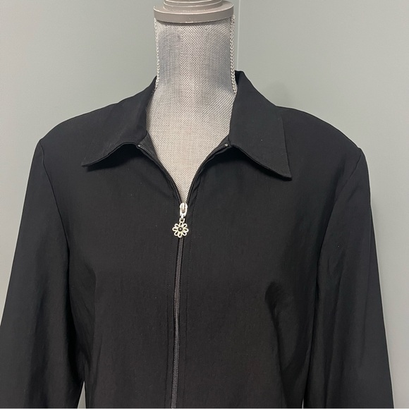 Joseph Ribkoff Black Floral Embroidered Blazer - Picture 5 of 15